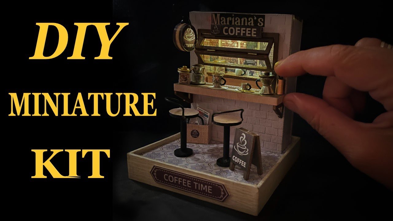 Miniature Dollhouse Kit Coffee Time ☕️ Corner of Happiness DIY