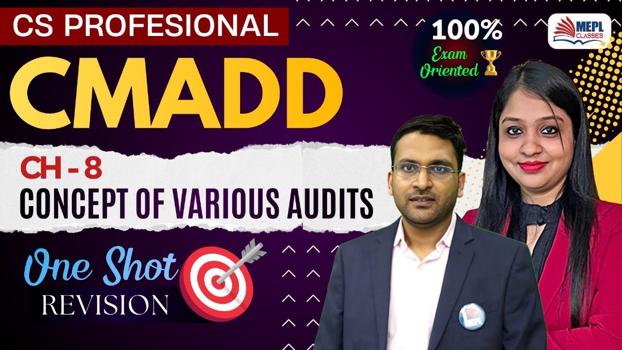 CS Professional - CMADD [Concept of Various Audits] ONE-SHOT Revision🔥By Dipak Agarwal Sir | MEPL