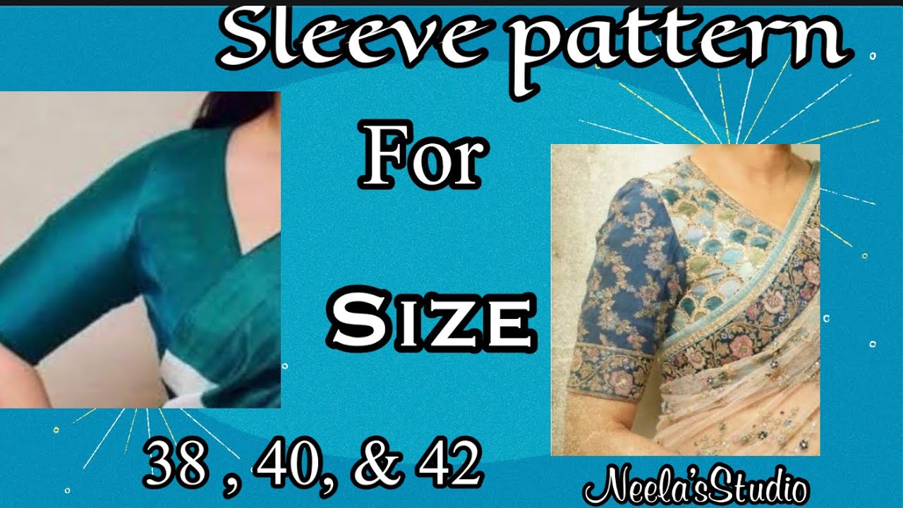 Sleeve Pattern for Size 38, 40 and 42.Perfect fitting for these sizes.#sleevepatternforbiggersize