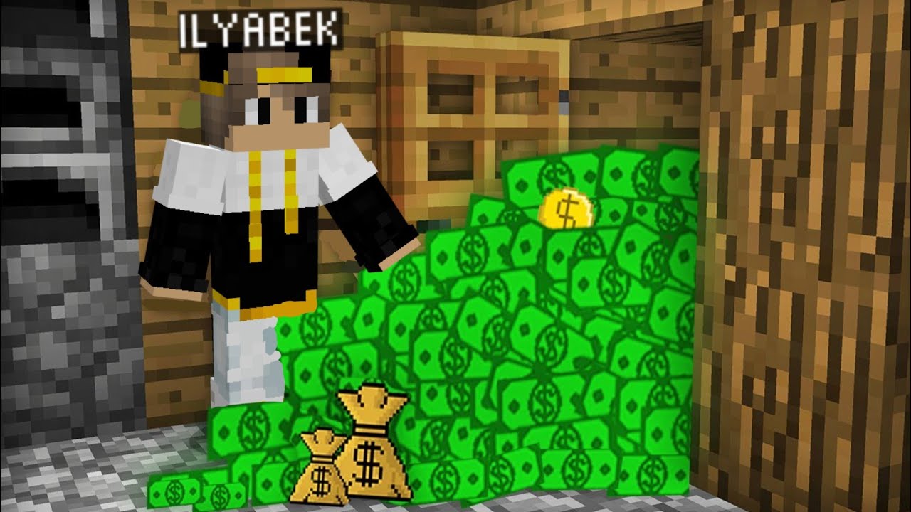 🤑UYIM ICHIDAN QOB QOB PUL ? | MINECRAFT UZBEK TILIDA