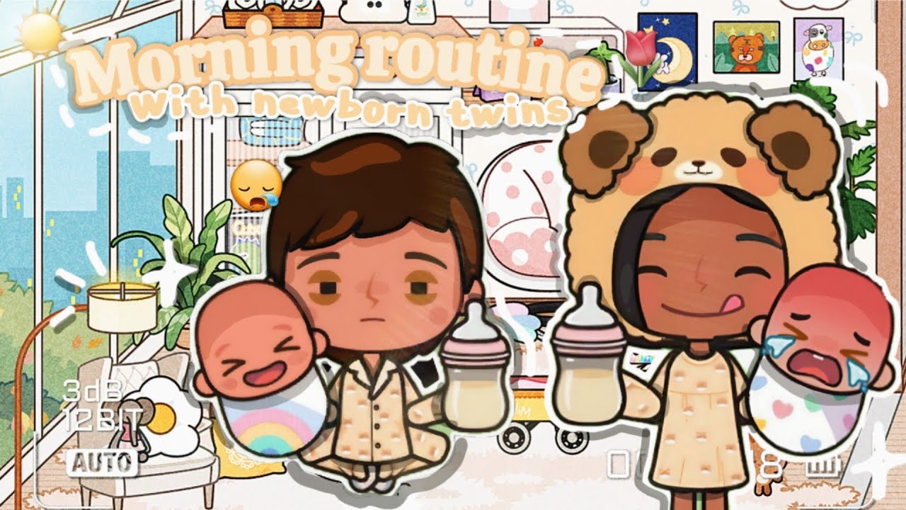 Утренняя рутина с новорожденными близнецами☀️✨️🌷👶|Miga World|