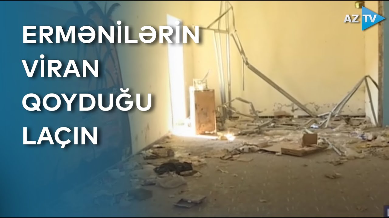 Ermənilərin viran qoyduğu Laçın - Şəhərin mərkəzindən GÖRÜNTÜLƏR
