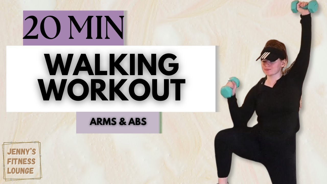20 MIN WALKING WORKOUT - Arms & Abs | Walk at Home Dumbbell