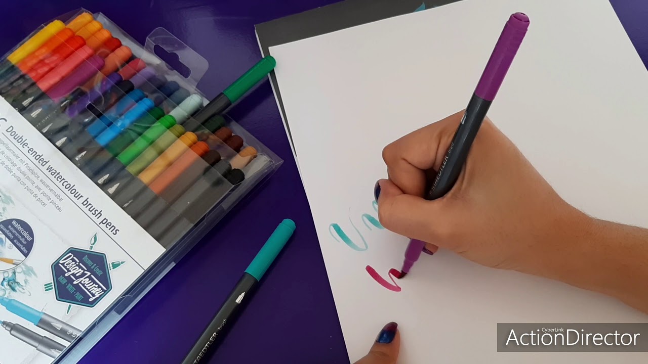 RESENHA Canetas Brush da Staedtler