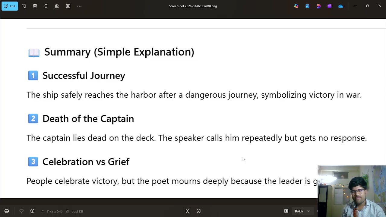 O Captain! My Captain! Poem Explanation (Easy Hindi + English)
