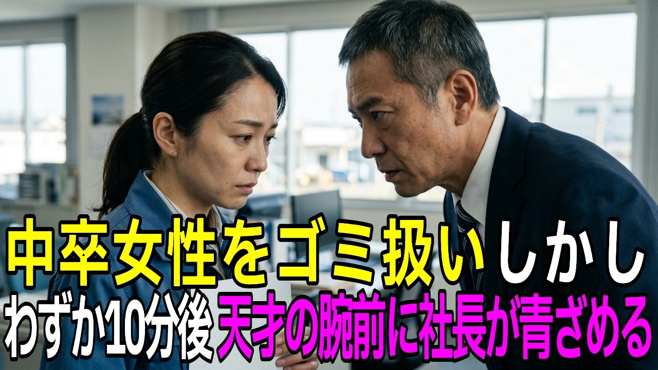 【感動する話】廃業寸前の下町工場に白紙の履歴書を持ってきた中卒女性。わずか10分後、天才的な腕前が判明し立場が逆転、大手担当者が青ざめる結果に【朗読】