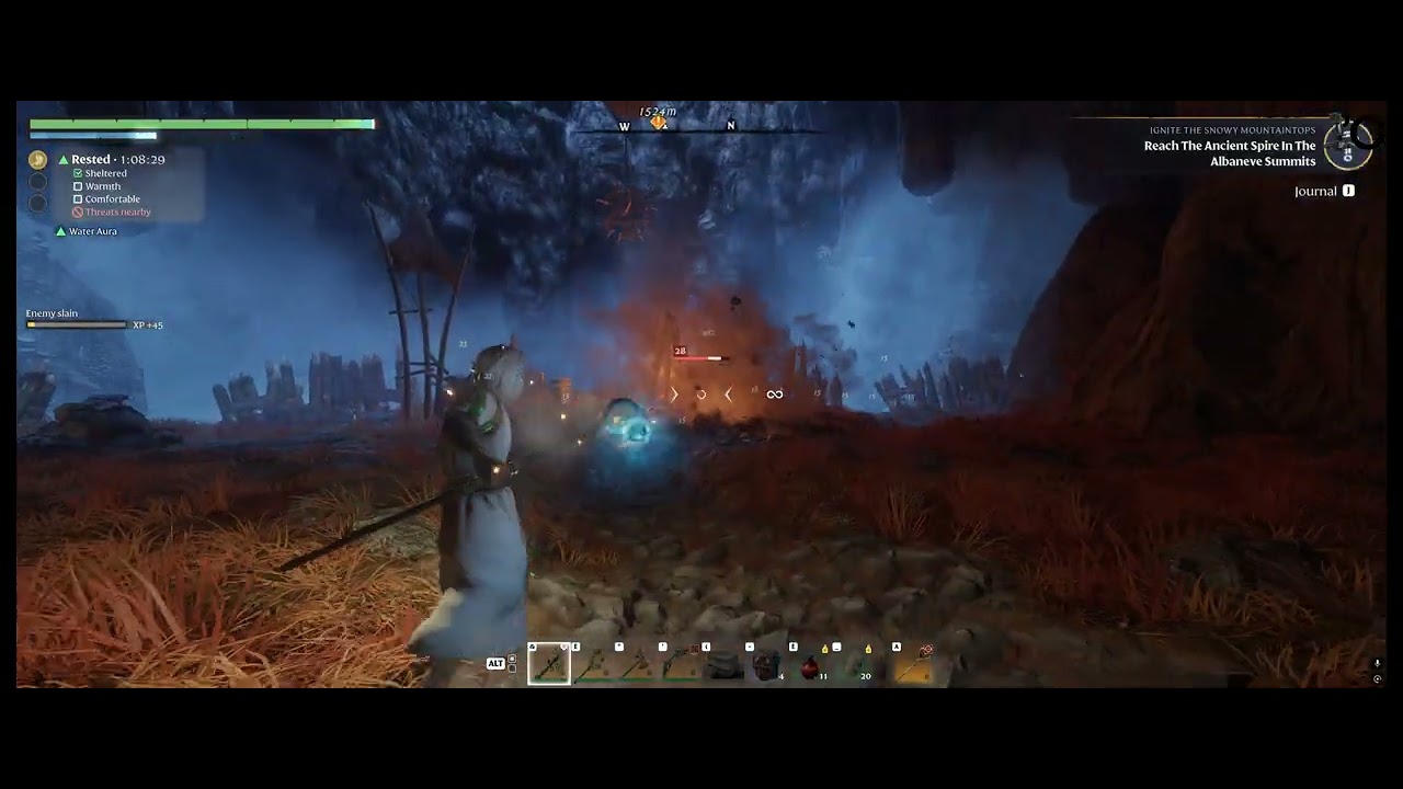 Enshrouded (update7) Playthrough part 17 -Premiers pas dans les sommets d'Albaneve