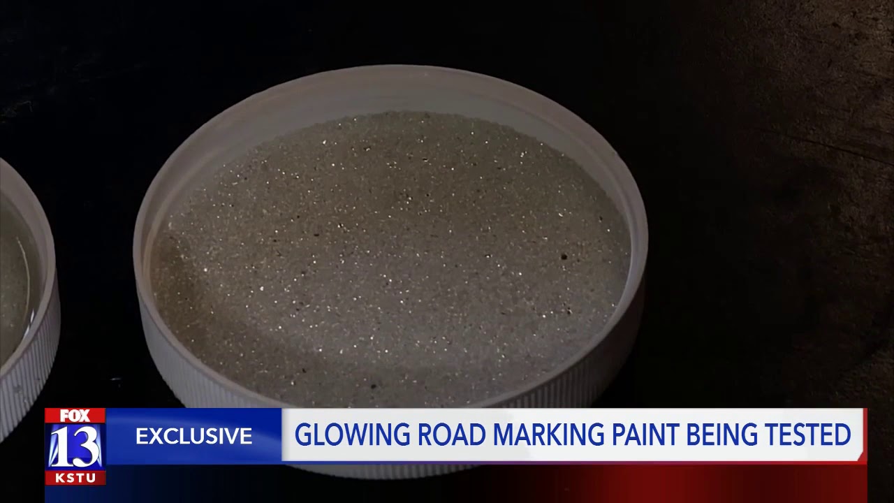 UDOT testing glowing road marking paint