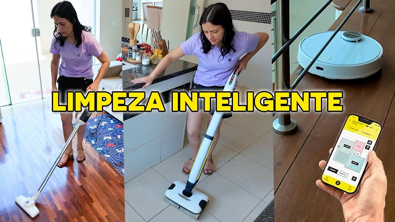 🚀 Casa LIMPA em tempo RECORDE usando Aspirador, Robô e Limpadora Karcher 🤯