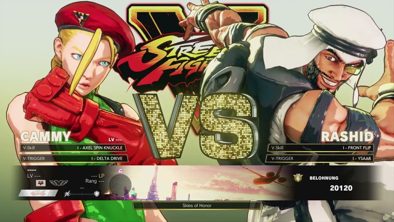 🔥 Cammy vs Rashid (Hardest AI) – Street Fighter V | DOUBLE KO! 🔥