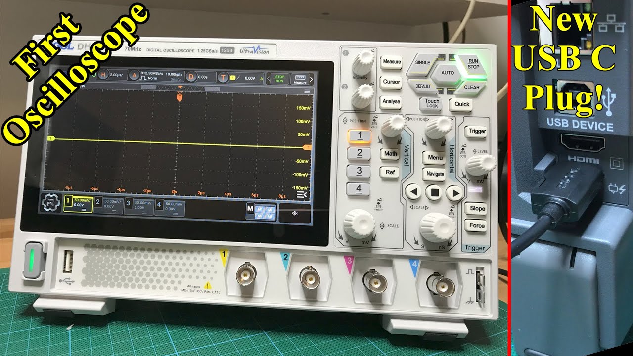Распаковка и обзор осциллографа Rigol DHO804 — LM2596S, шум двигателя постоянного тока, BLDC-двиг...