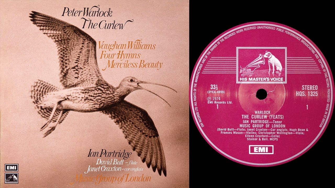 Peter Warlock - The Curlew (Ian Partridge, Music Group of London) (vinyl: Sonus SPM4, Sony PS-X600)