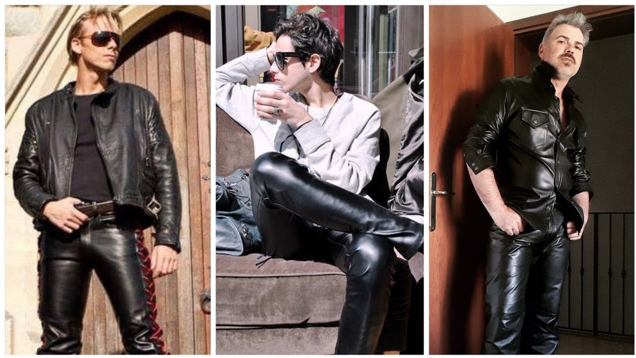 Absolutely fantastic leather latex pants outfits for men & boys #2022