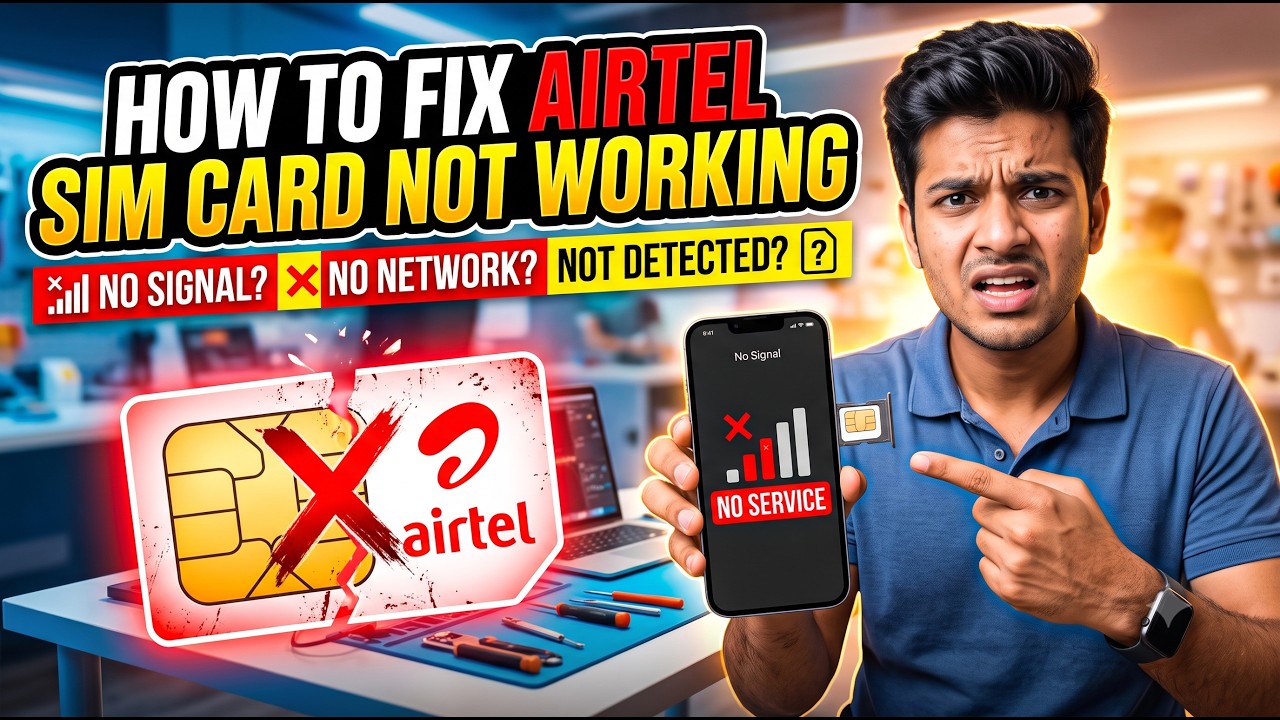 Как исправить неработающую SIM-карту Airtel | Решение проблем: нет сигнала, нет сети и SIM-карта ...