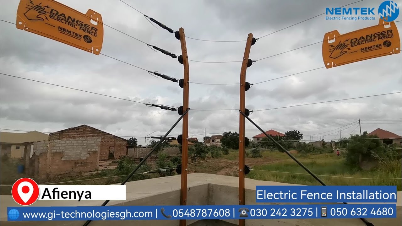 Electric Fence installation at Afienya (Ghana) 