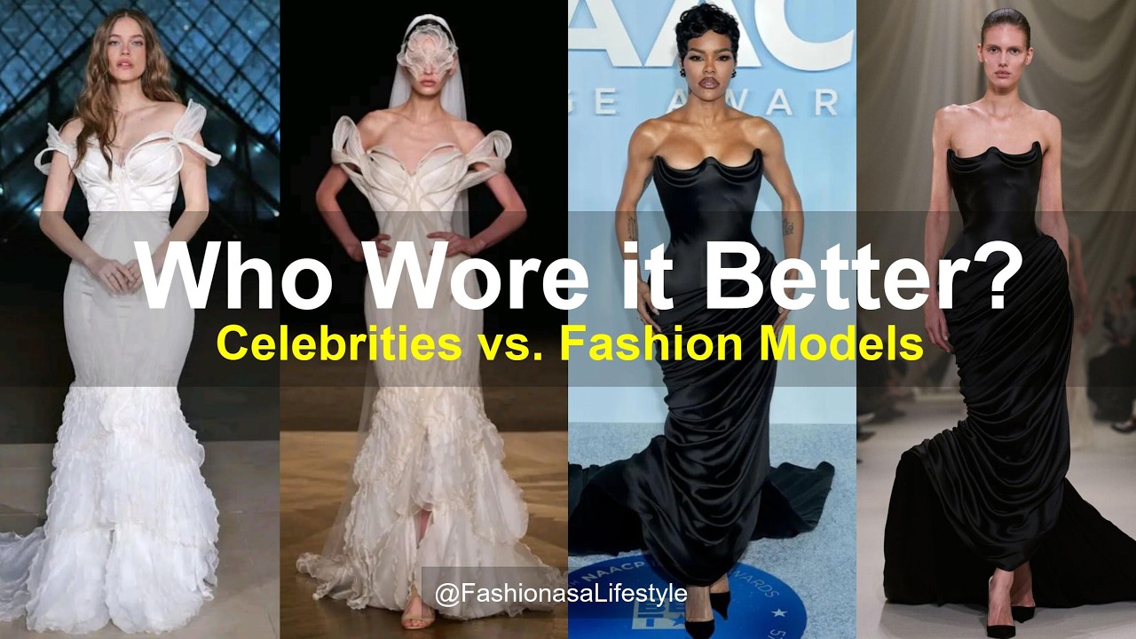 🔥 Who Wore It Better? Celebrities vs. Fashion Models❤️ #celebrities #fashion #whoworeitbetter