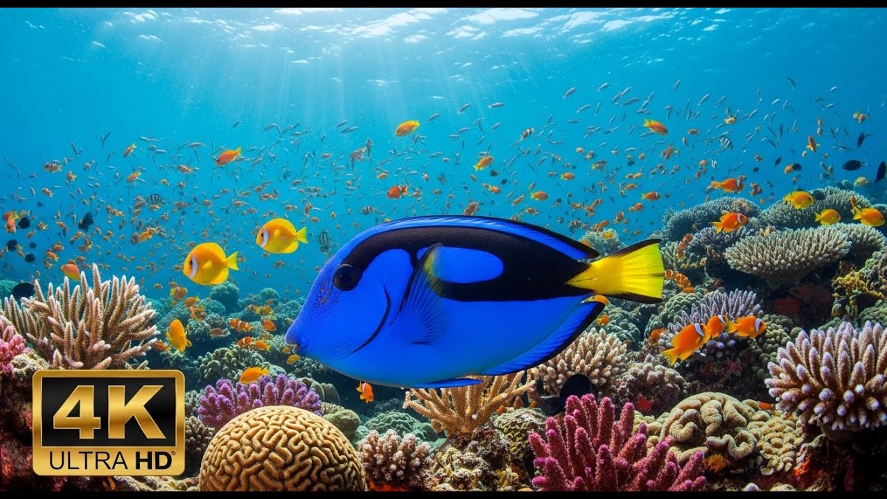 🐢 Ocean Life in 4K – Serene Aquarium View for Meditation, Yoga, and Sleep