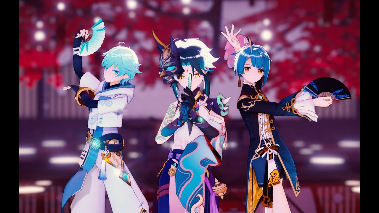 【Genshin Impact MMD/4K/60FPS】Xiao & Chongyun & Xingqiu【花月成双】