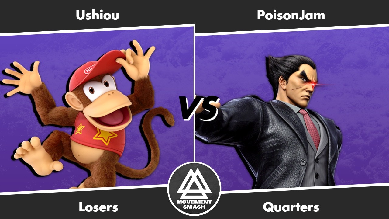 Movement Smash # 256: Ushiou (Diddy Kong) vs PoisonJam (Kazuya, Steve)