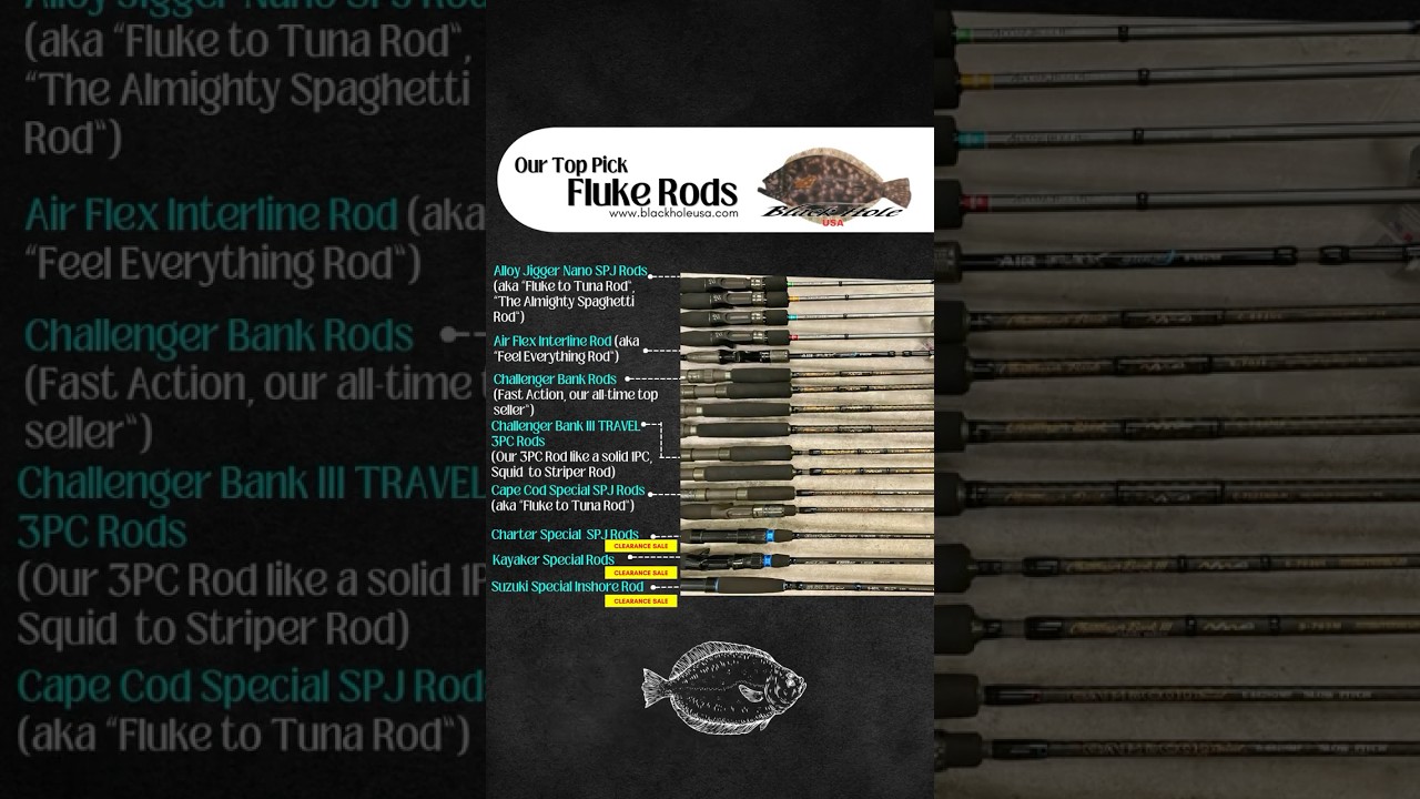 Our Top Pick Fluke Rods Recommendation from Black Hole USA! #flukefishing #fluke  #inshorefishing