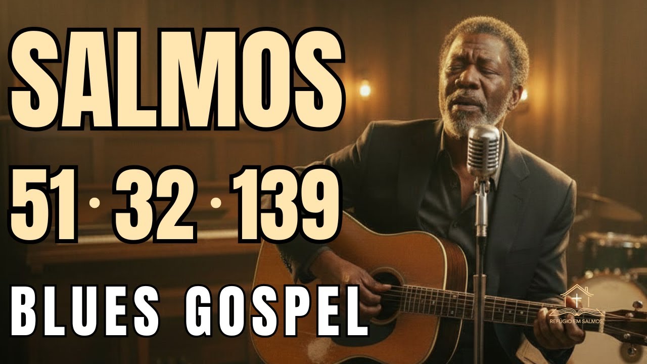 Salmos 51, 32 e 139 em Blues Gospel– Encontre alívio, perdão e descanso nesta jornada musical de fé.
