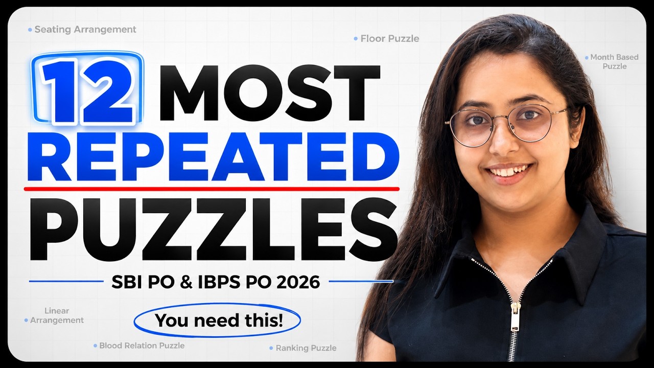 🧩12 MOST REPEATED Puzzles for SBI PO & IBPS PO 2026 | Bank Exam 2026 | SBI PO Previous Year Puzzles