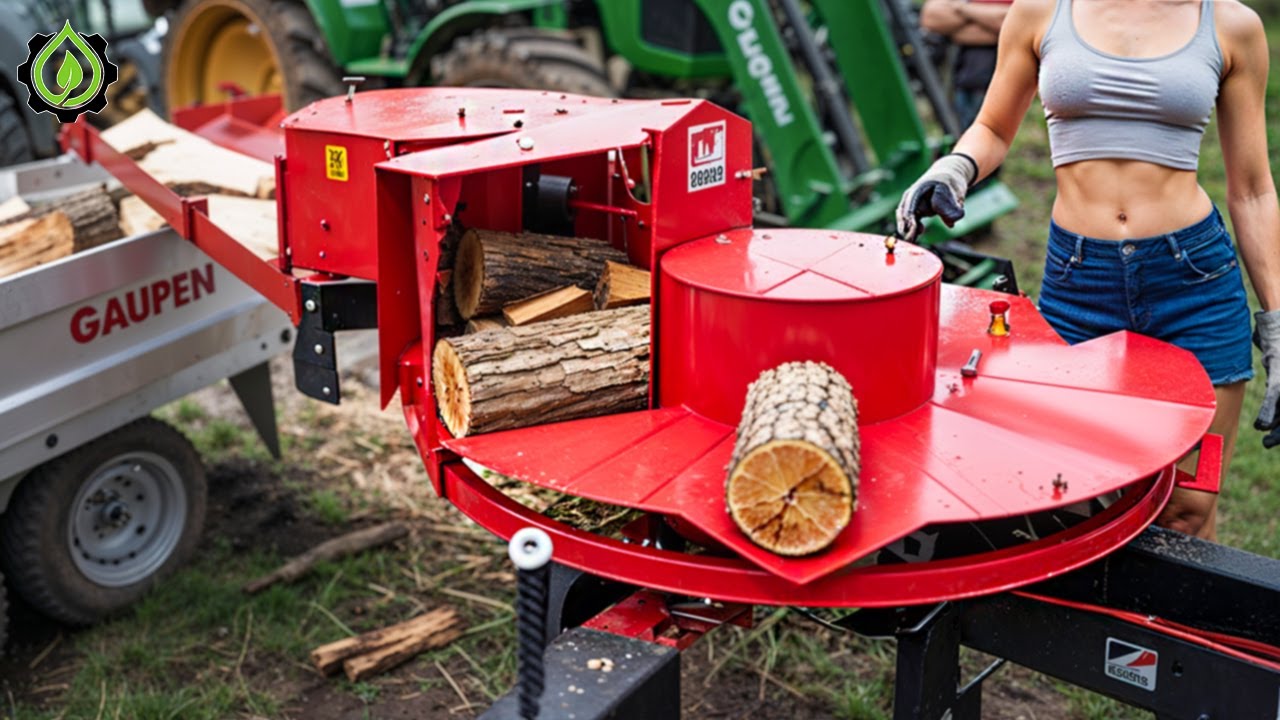 Fastest Automatic Firewood Processing Machine | Dangerous Big Chainsaw Cutting Tree machines #12