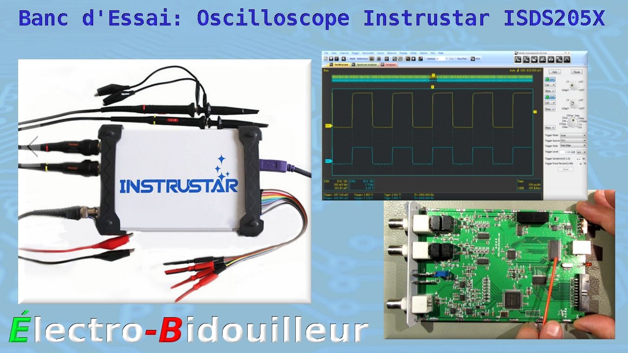 EB_#142 Banc d'Essai: Oscilloscope PC Combiné Instrustar ISDS205X