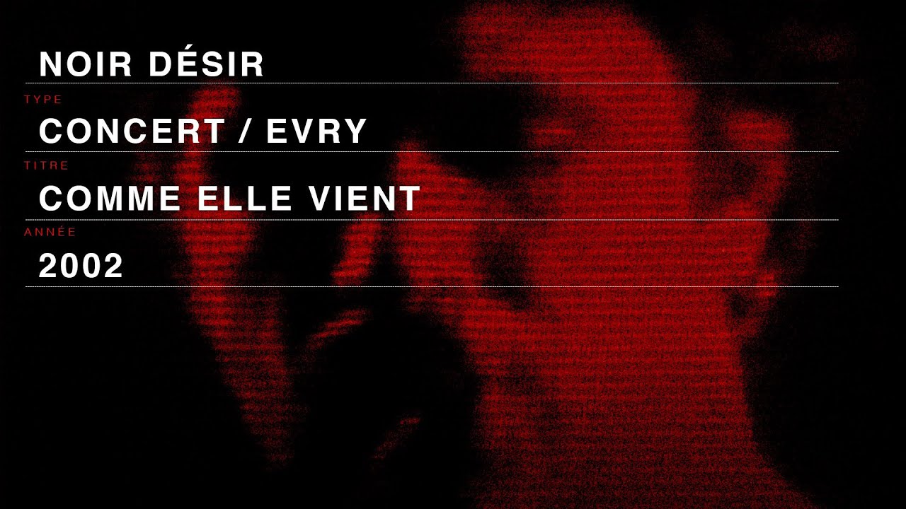 Noir D&eacute;sir - Comme elle vient (Live officiel &laquo; Comme elle vient &raquo; - Evry 2002)