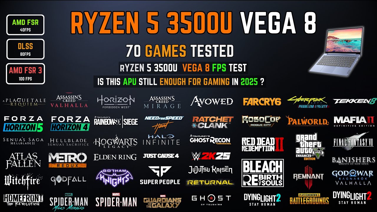 I Tested Ryzen 5 3500U Vega 8 Laptop in 70 Games for 30 Days Straight!