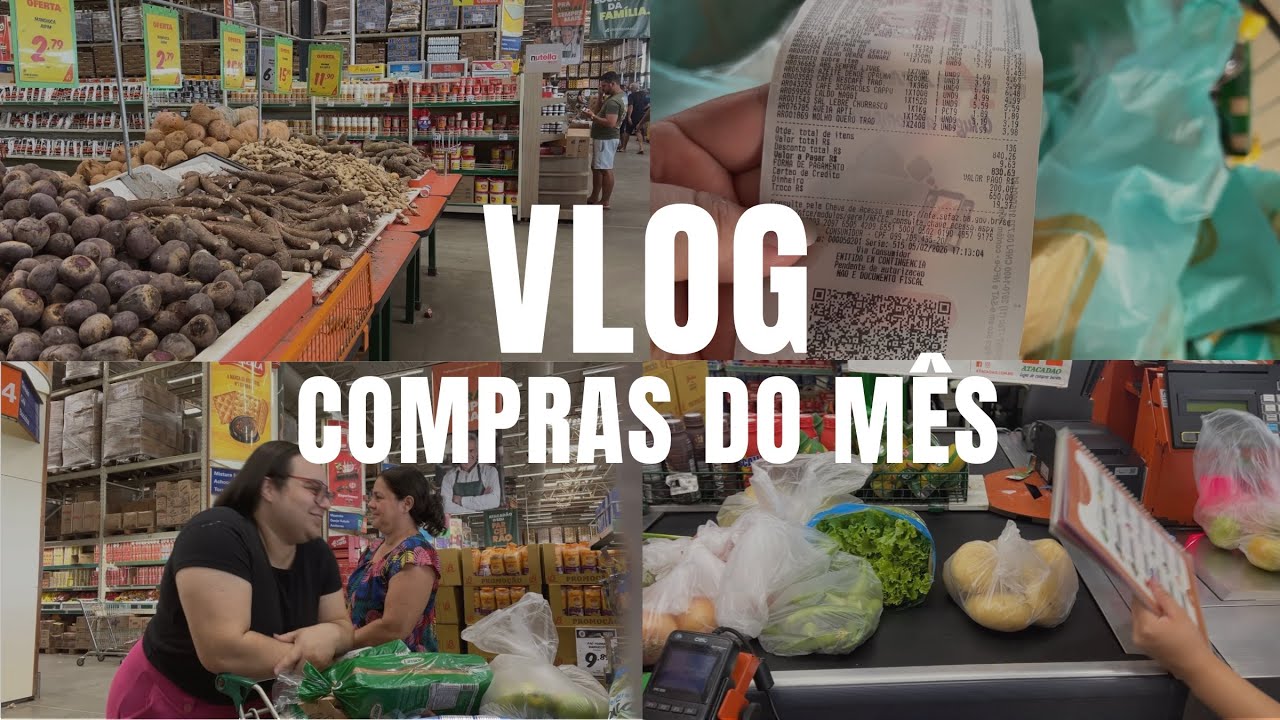 COMPRAS DO MÊS NO MERCADO ATACADISTA | FÉRIAS | VLOG 