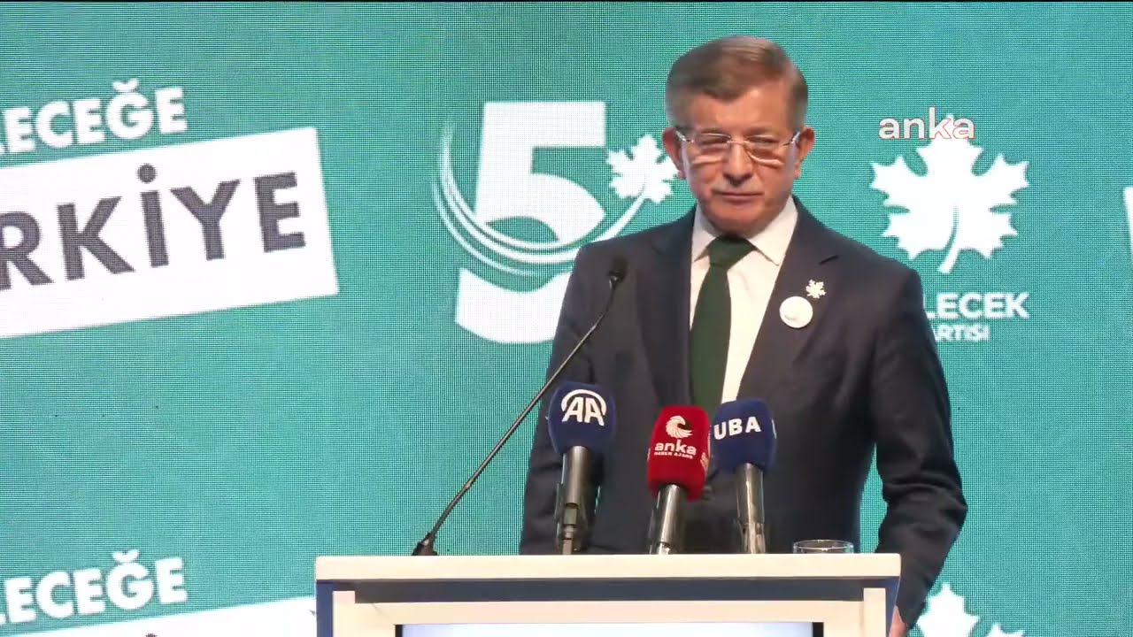 Ahmet Davutoğlu, Gelecek Partisi'nin 5'inci kuruluş yıl dönümü töreninde konuşuyor | Ankara