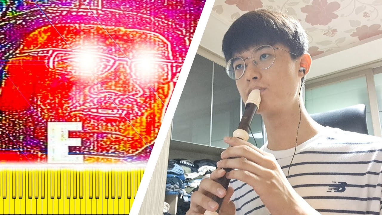 나중에는 말도 안 되게 빨라지는 곡을 리코더로 불어봤습니다【RUSH E】