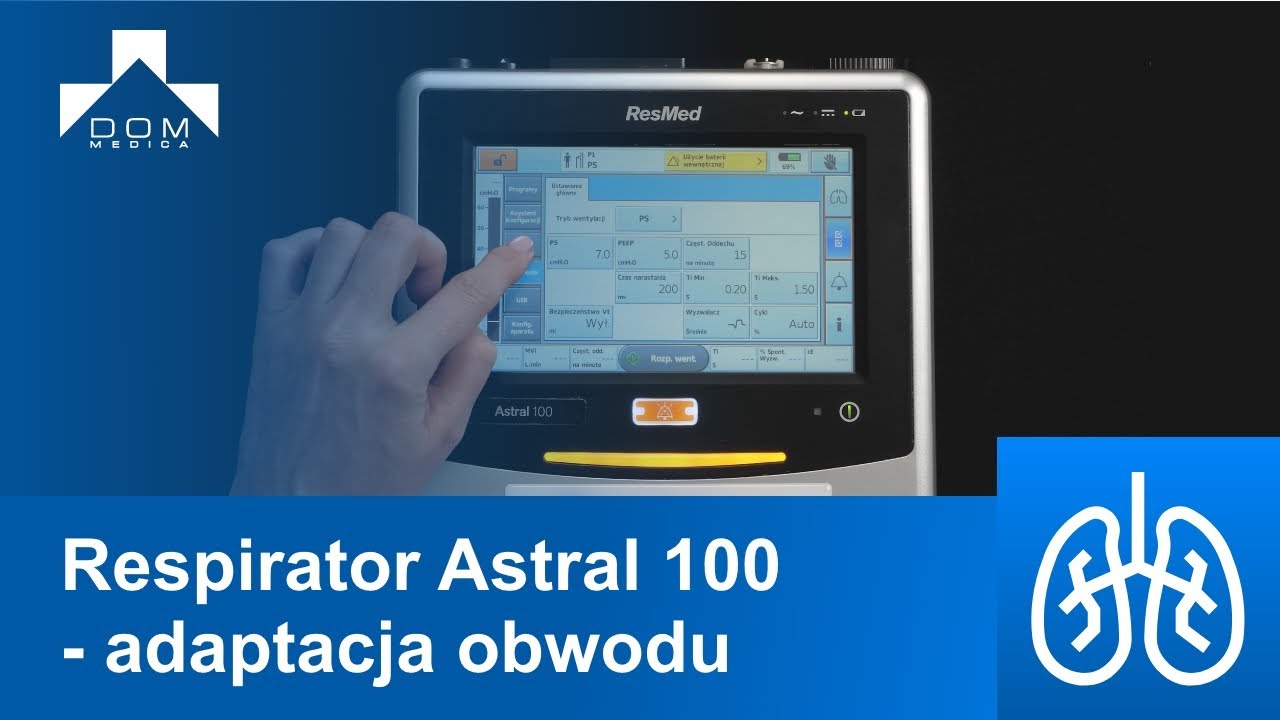 Respirator Astral 100 - wentylacja mechaniczna pacjenta krok po kroku