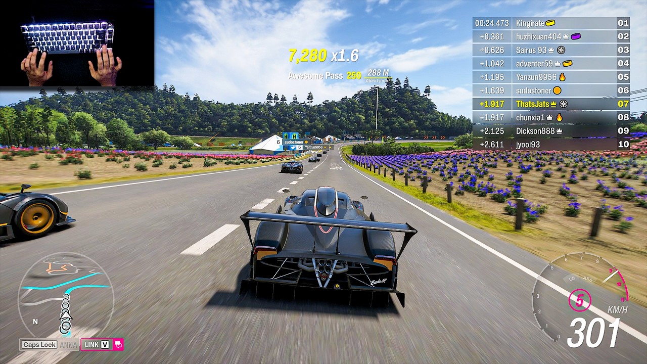 Forza Horizon 6 - 20 Minutes of INTENSE Multiplayer Races | Manual Keyboard POV Gameplay
