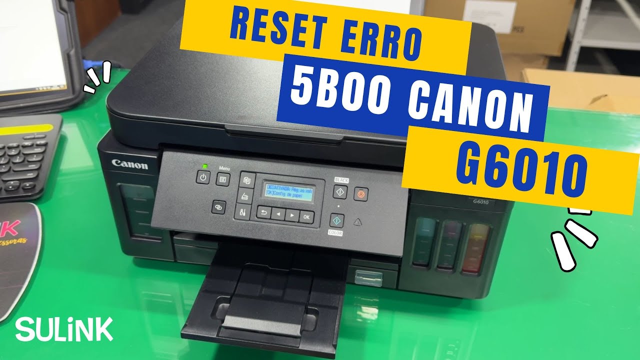 Como resetar o erro 5B00 de almofadas Canon G6010 - #sulink