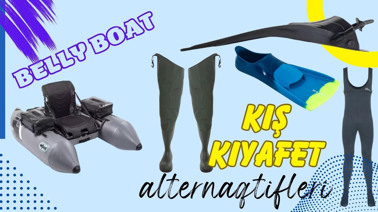 BELLY BOAT Kış avlarımda giydiğim neopren kıyafetler ve paletler.