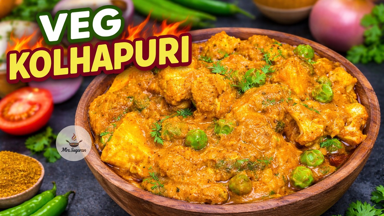 Easy veg kolhapuri |  वेज कोल्हापूरी