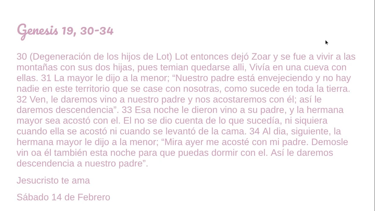 Palabra de Dios Evangelio de hoy 14 de Febrero del 2026