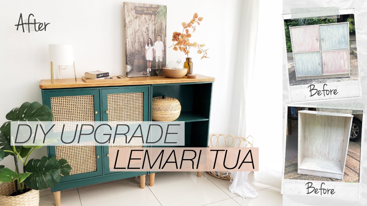 DIY ROOM DECOR 2020: FURNITURE MAKEOVER - UPGRADE LEMARI TUA | INDONESIA