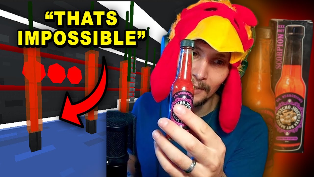Beating This IMPOSSIBLE krunker Map Or I Eat Hot Sauce...