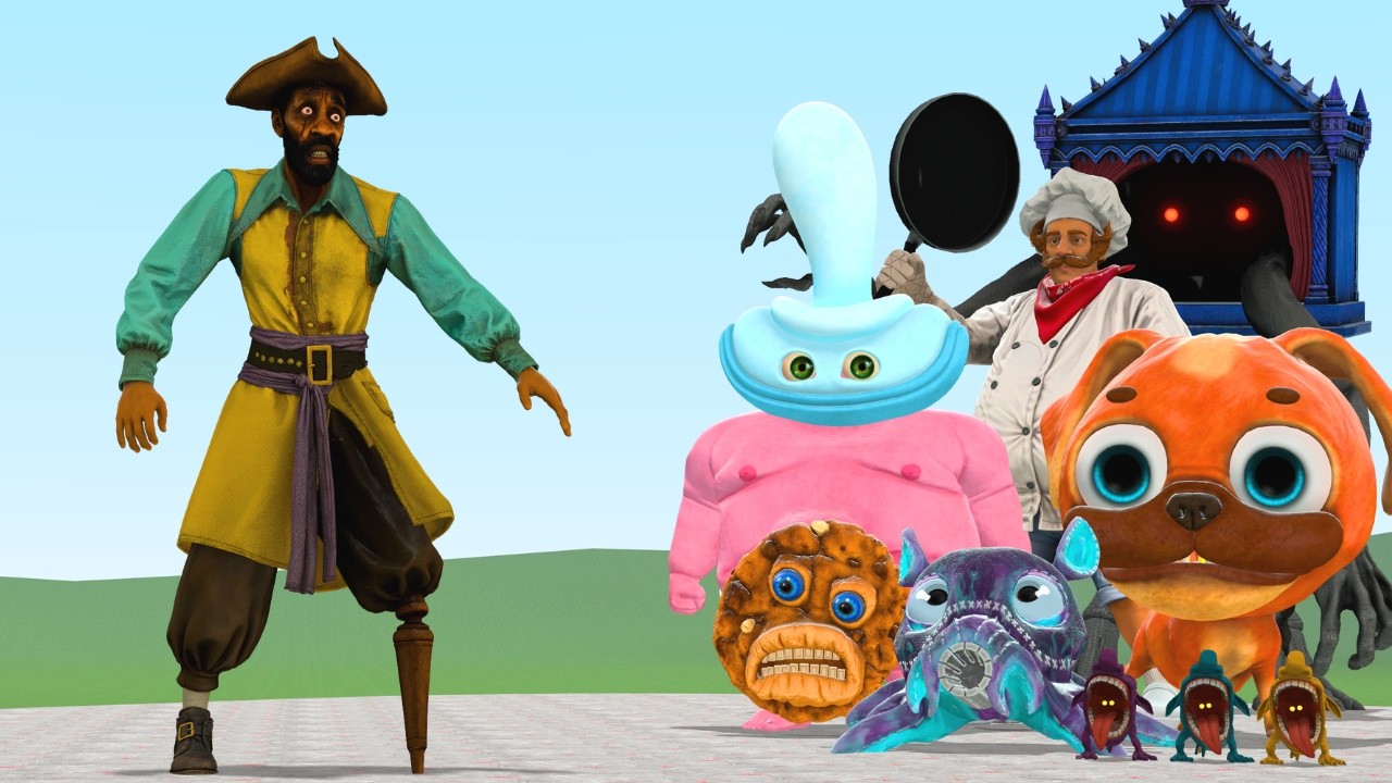NEW PIRATE CLARK FROM BACKROOM MOVIE VS ALL DARK PALS: THE 1ST FLOOR MONSTERS In Garry's Mod