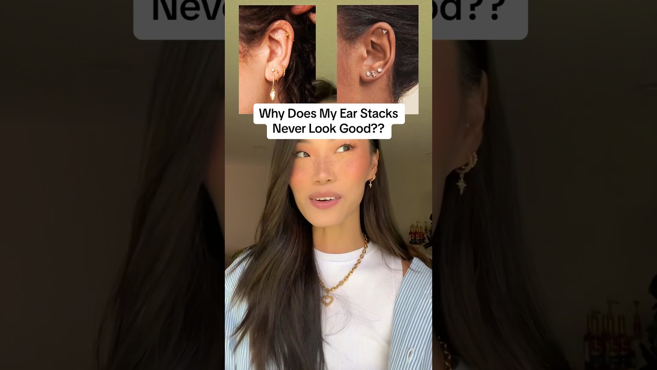How To Build A Cohesive Ear Stack!! ⭐️#earrings #earringstyle #styletips