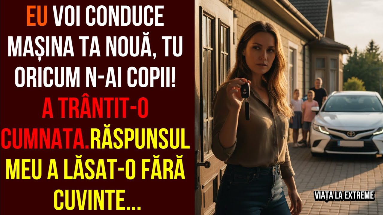 Eu voi conduce mașina ta nouă, tu oricum n-ai copii! Răspunsul meu a lăsat-o fără cuvinte...