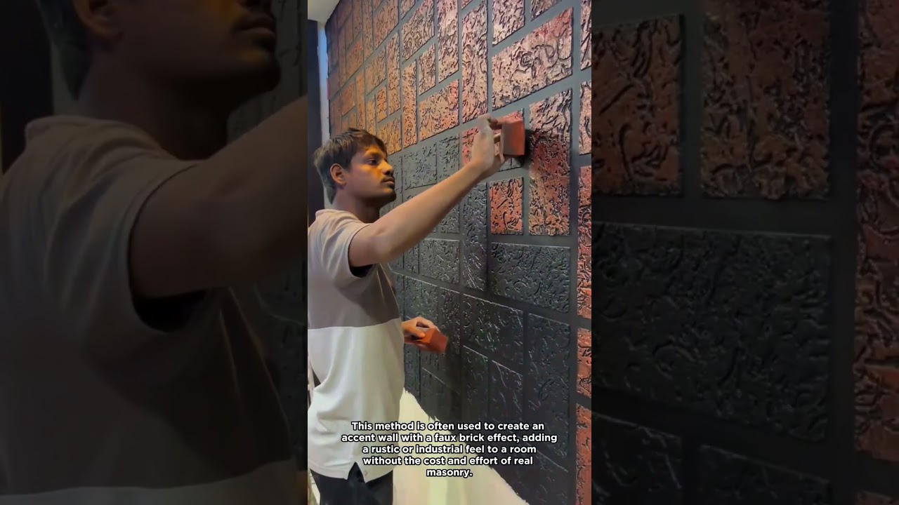 Faux Brick Wall Painting Technique
