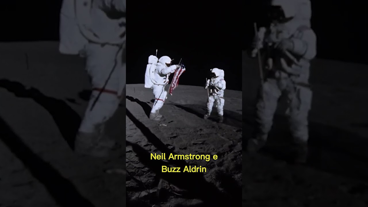 As Filmagens Hist&oacute;ricas do Pouso na Lua #shorts