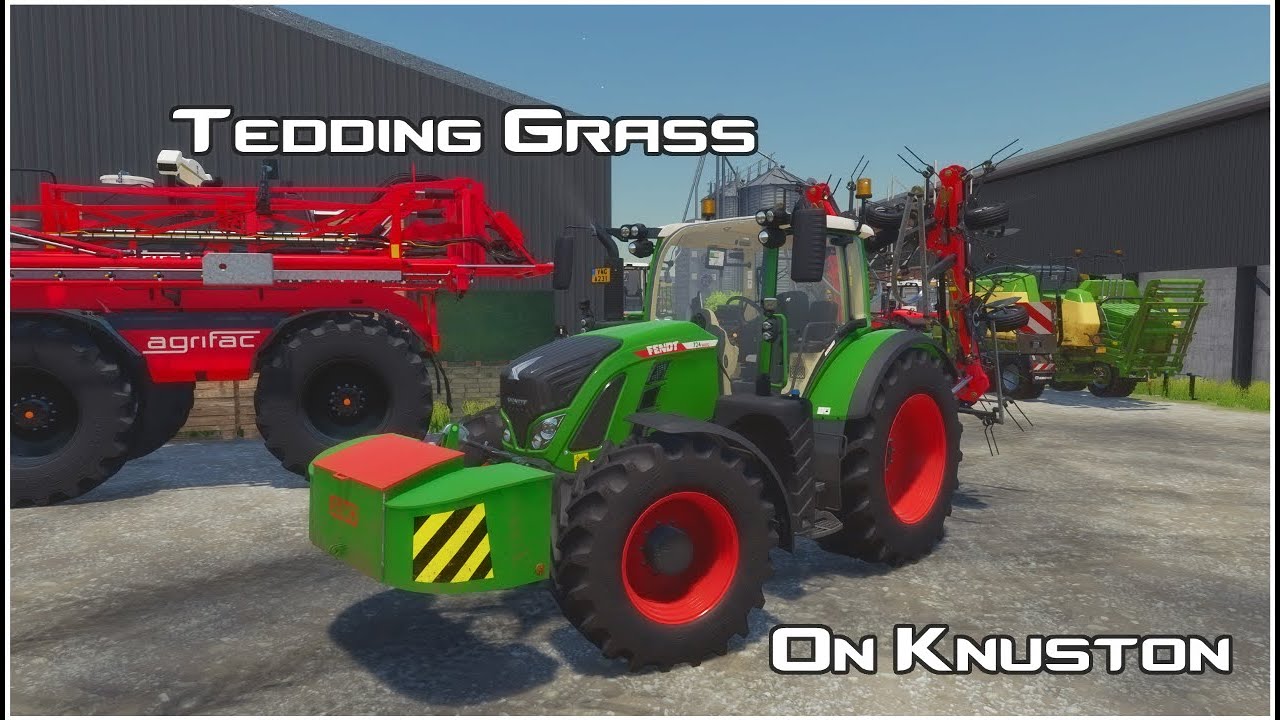 Tedding Some Grass on Knuston Farm FS22