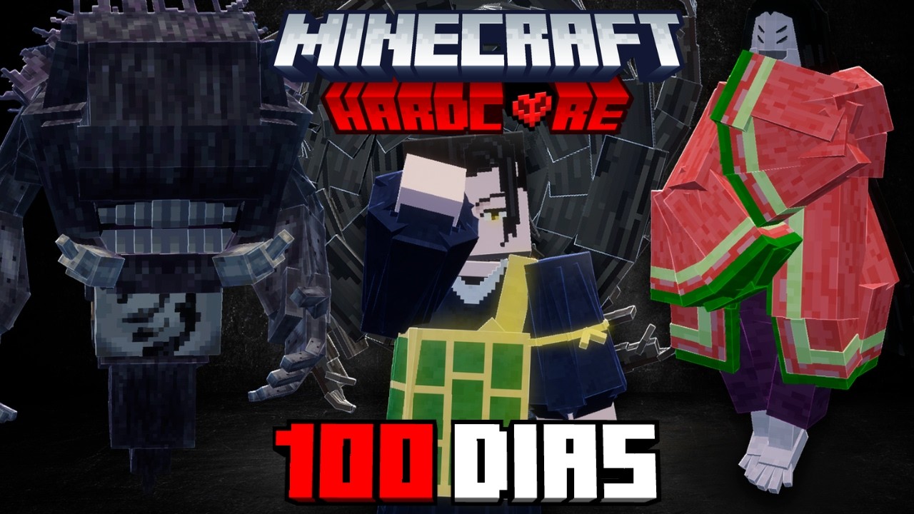 Sobrevivi 100 Dias Usando a Manipulação de Maldições No Minecraft Hardcore! (Jujutsu Craft)