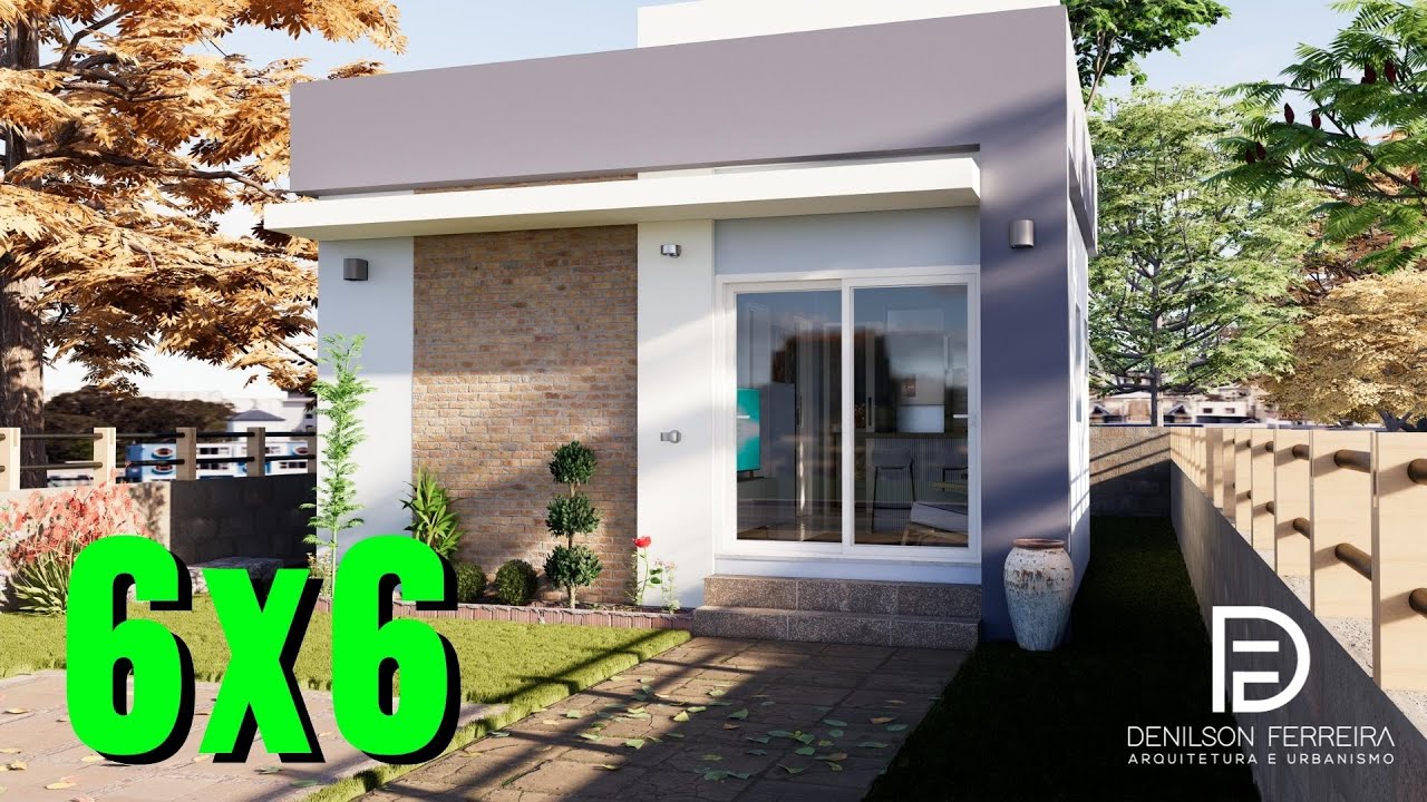 039-Mini Casa 6x6 | 2 Quartos | Kitnet 36m | Mini Casa | Tiny House | Quitinete | Loft | Small House