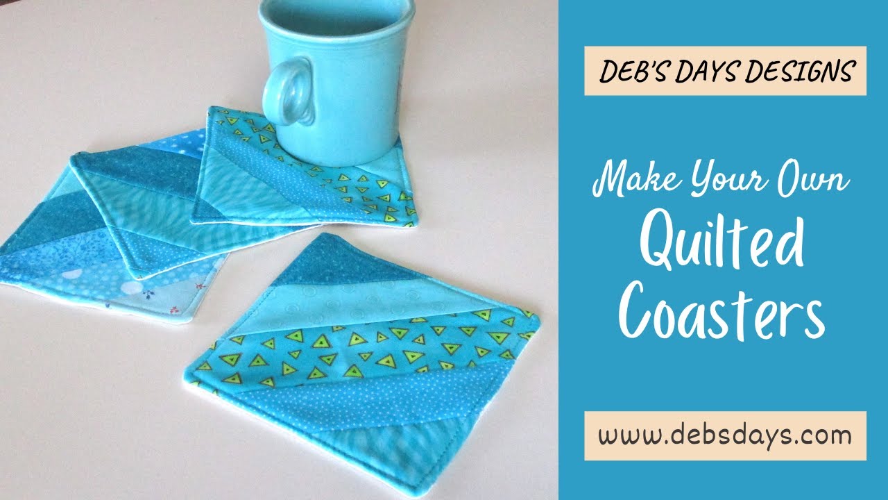 Learn to Sew Quilted Fabric Strip Coasters : Easy Scrap Fabric Tutorial